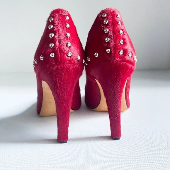 IRO pony Cow Skin Textured Stud Detail Classic Pumps 39 - Picture 4 of 10